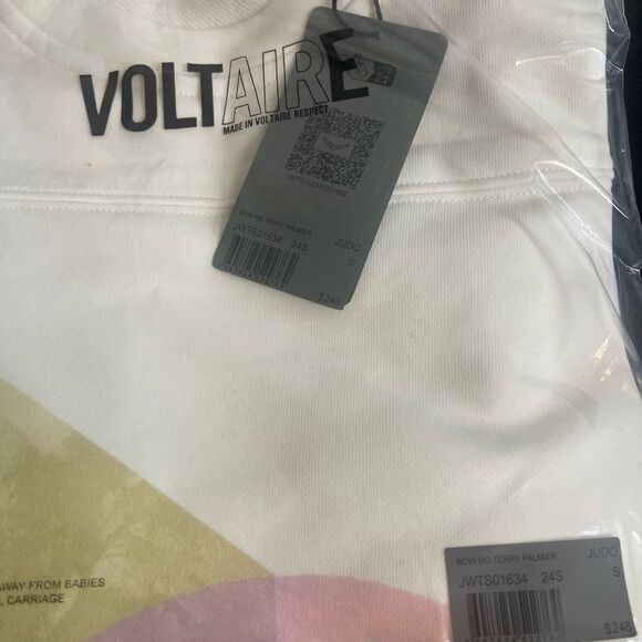 Zadig & Voltaire Bow Mo Terry Palmier Tee NWT - Picture 9 of 10